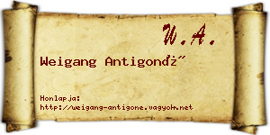 Weigang Antigoné névjegykártya